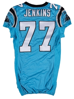 2006 Kris Jenkins Game Used Carolina Panthers #77 Home Jersey - 3rd Pro Bowl Season (MEARS A10)